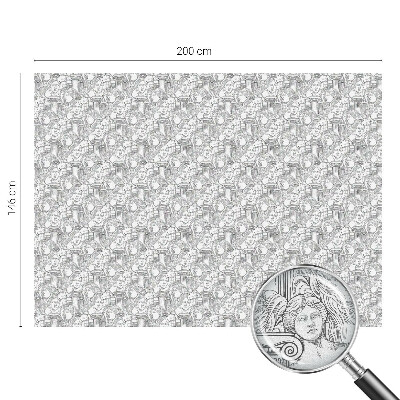 Mælkehvid vinduesfolie med motiv Klassiske portrætter