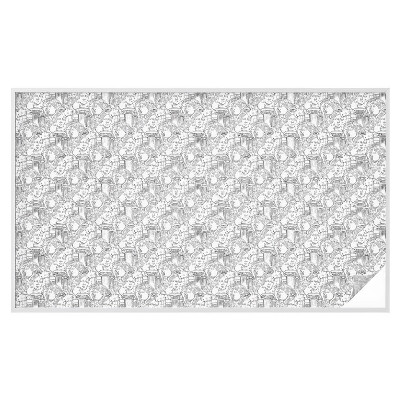 Mælkehvid vinduesfolie med motiv Klassiske portrætter