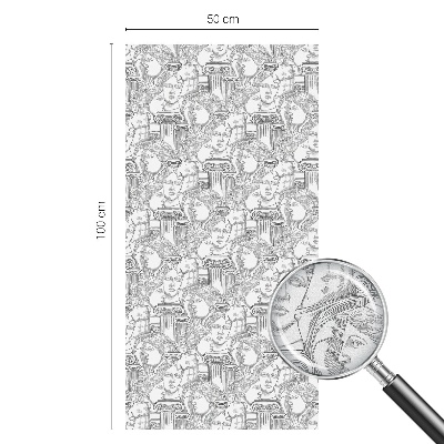 Mælkehvid vinduesfolie med motiv Klassiske portrætter