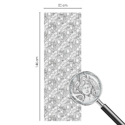 Mælkehvid vinduesfolie med motiv Klassiske portrætter