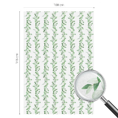 Vinduesfolie med mønster til afskærmning Grønne guirlander