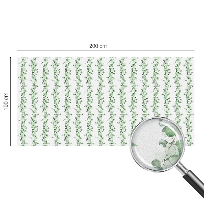 Vinduesfolie med mønster til afskærmning Grønne guirlander