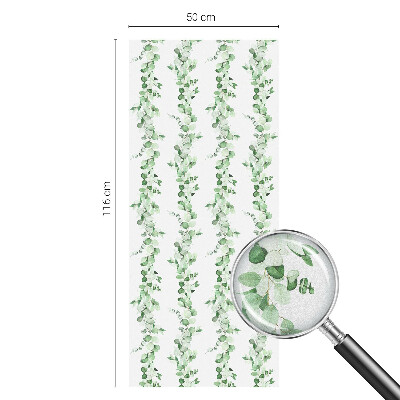 Vinduesfolie med mønster til afskærmning Grønne guirlander