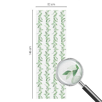 Vinduesfolie med mønster til afskærmning Grønne guirlander