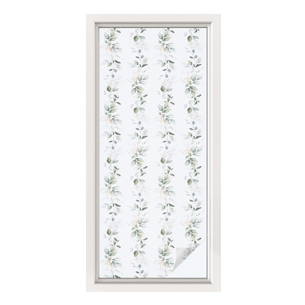 Vinduesfolie mod indkig med glasmaleri Plante charme