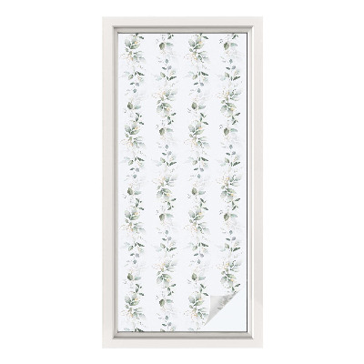 Vinduesfolie mod indkig med glasmaleri Plante charme