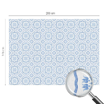 Vinduesfolie mod indkig med glasmaleri Blomsterornamenter