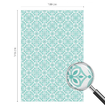 Mælkehvid vinduesfolie med motiv Klassisk mønster