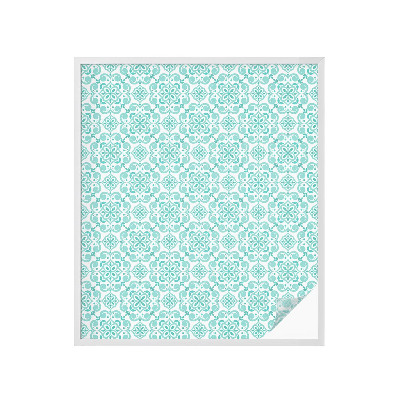 Mælkehvid vinduesfolie med motiv Klassisk mønster