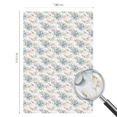 Vinduesfolie mod indkig med glasmaleri Blomsteragtig elegance