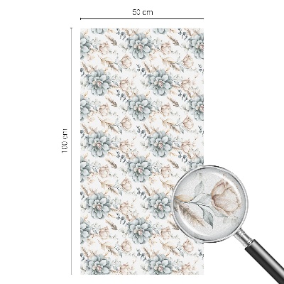 Vinduesfolie mod indkig med glasmaleri Blomsteragtig elegance