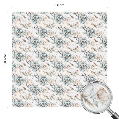 Vinduesfolie mod indkig med glasmaleri Blomsteragtig elegance