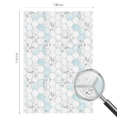 Mælkehvid vinduesfolie med motiv Bladfliser