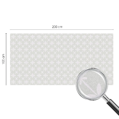 Vinduesfolie mod indkig med glasmaleri Blomstersymmetri