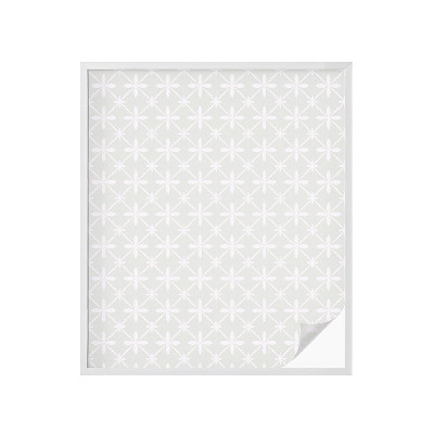 Vinduesfolie mod indkig med glasmaleri Blomstersymmetri