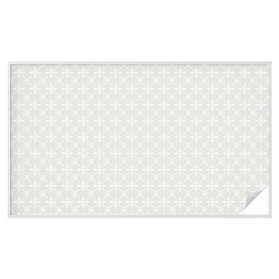 Vinduesfolie mod indkig med glasmaleri Blomstersymmetri