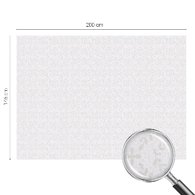 Mælkehvid vinduesfolie med motiv Plantesymmetri