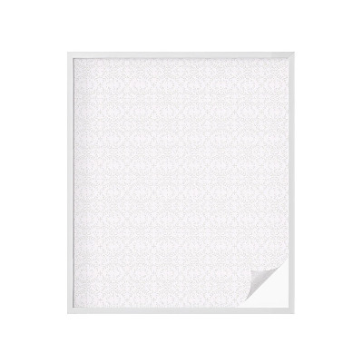 Mælkehvid vinduesfolie med motiv Plantesymmetri