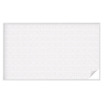 Mælkehvid vinduesfolie med motiv Plantesymmetri