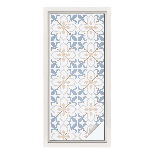 Vinduesfolie mod indkig med glasmaleri Blomsterskønhed