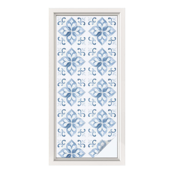 Mælkehvid vinduesfolie med motiv Klassisk elegance