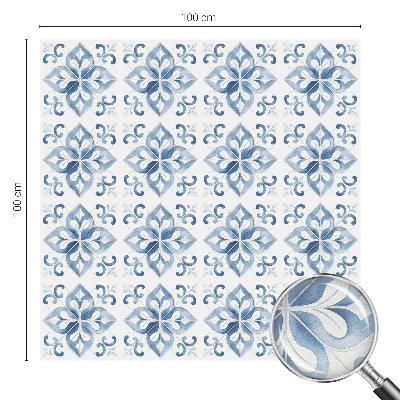 Mælkehvid vinduesfolie med motiv Klassisk elegance