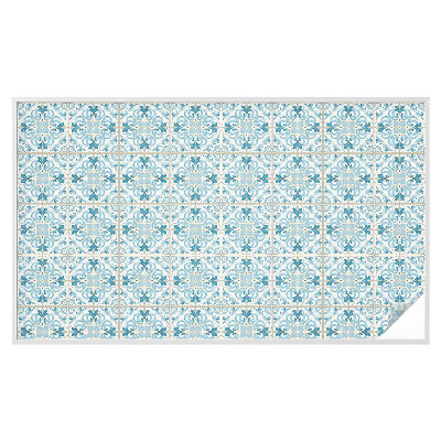 Vinduesfolie mod indkig med glasmaleri Blomsterfliser