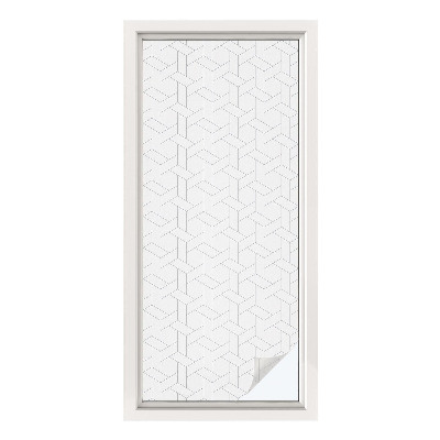 Vinduesfolie med mønster til afskærmning Geometrisk fletning