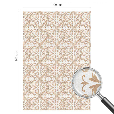 Mælkehvid vinduesfolie med motiv Klassisk ornament