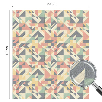 Vinduesfolie mod indkig med glasmaleri Geometriens energi