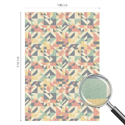 Vinduesfolie mod indkig med glasmaleri Geometriens energi