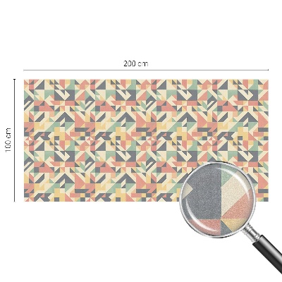 Vinduesfolie mod indkig med glasmaleri Geometriens energi