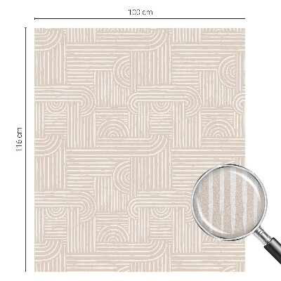 Mælkehvid vinduesfolie med motiv Geometrisk mønster