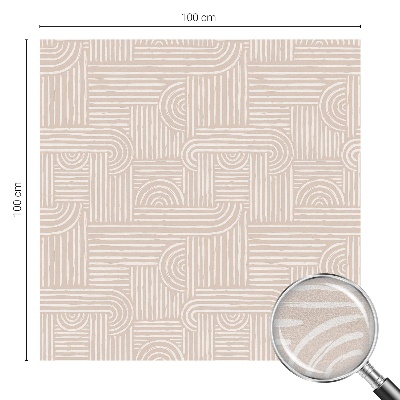 Mælkehvid vinduesfolie med motiv Geometrisk mønster