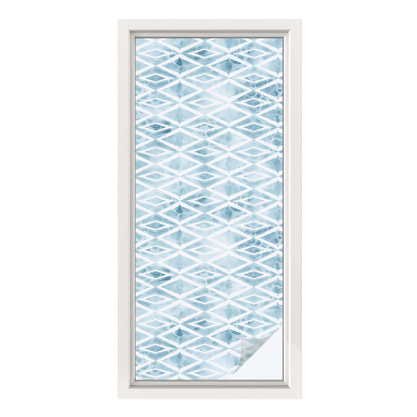 Selvklæbende vinduesfolie Blå romber