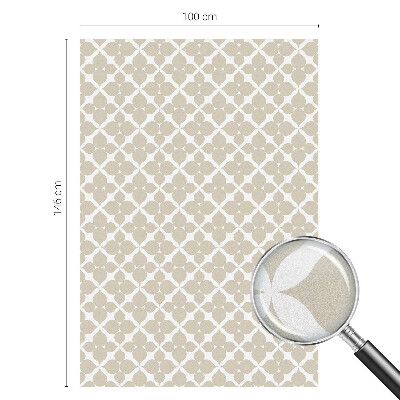 Mælkehvid vinduesfolie med motiv Geometriske blade