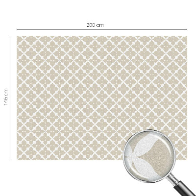 Mælkehvid vinduesfolie med motiv Geometriske blade