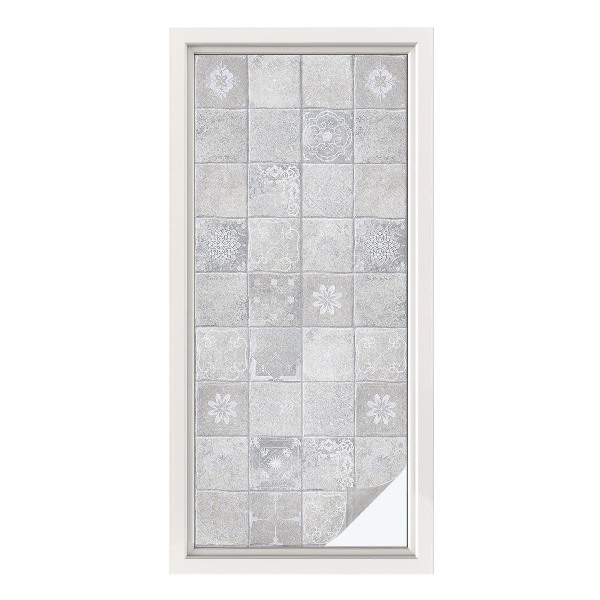 Mælkehvid vinduesfolie med motiv Dekorativ keramik