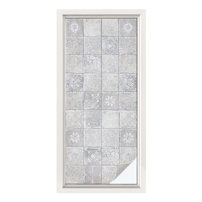 Mælkehvid vinduesfolie med motiv Dekorativ keramik