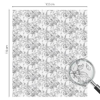 Dekorationsfolie til vindue mod indkig Blomsteragtig elegance