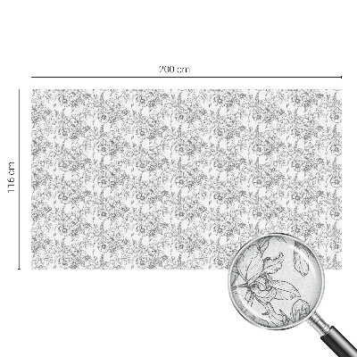 Dekorationsfolie til vindue mod indkig Blomsteragtig elegance