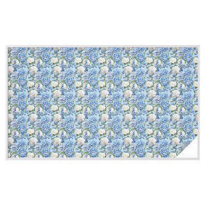 Mælkehvid vinduesfolie med motiv Blomstercharme