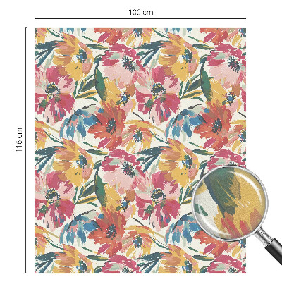 Vinduesfolie mod indkig med glasmaleri Blomstereksplosion