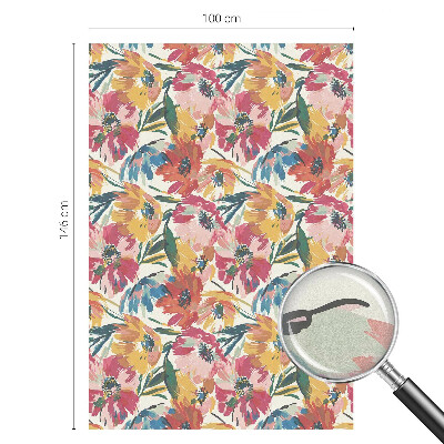 Vinduesfolie mod indkig med glasmaleri Blomstereksplosion