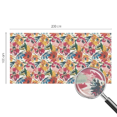 Vinduesfolie mod indkig med glasmaleri Blomstereksplosion