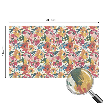 Vinduesfolie mod indkig med glasmaleri Blomstereksplosion