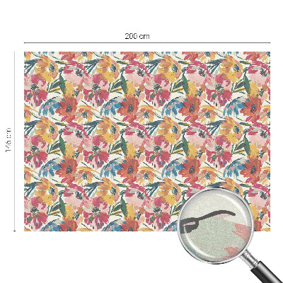 Vinduesfolie mod indkig med glasmaleri Blomstereksplosion