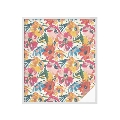 Vinduesfolie mod indkig med glasmaleri Blomstereksplosion