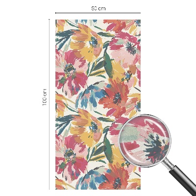 Vinduesfolie mod indkig med glasmaleri Blomstereksplosion