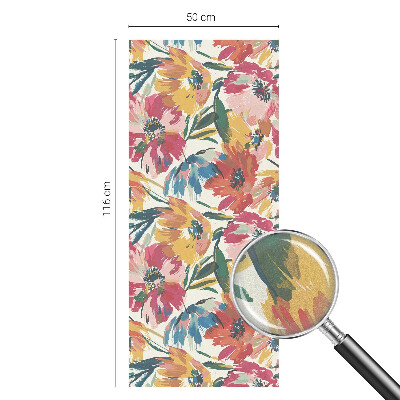 Vinduesfolie mod indkig med glasmaleri Blomstereksplosion